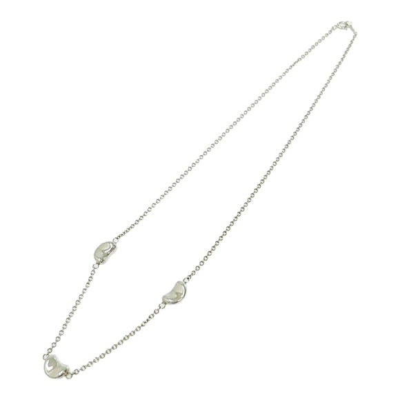 Tiffany Elsa Peretti Triple Bean Necklace Silver
